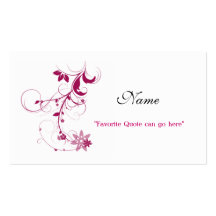 Tarjeta del perfil del diseño del remolino de las  tarjetas de visita