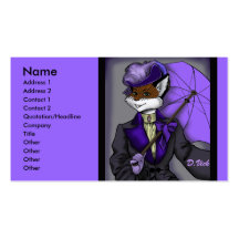 Tarjeta del perfil del Fox del Victorian Plantillas De Tarjetas Personales