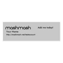 tarjeta del perfil del mashmash tarjeta de negocio