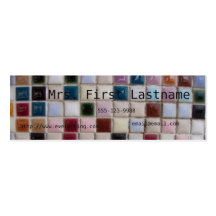 Tarjeta del perfil del mosaico tarjeta de visita