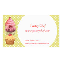 Tarjeta del perfil del negocio de los pasteles de  tarjetas de visita
