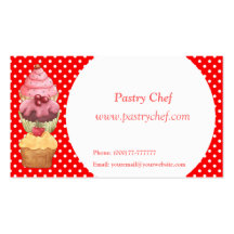 Tarjeta del perfil del negocio de los pasteles de  tarjetas de visita