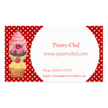 Tarjeta del perfil del negocio de los pasteles de  tarjeta de visita