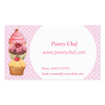 Tarjeta del perfil del negocio de los pasteles de  plantillas de tarjetas de visita
