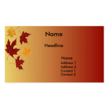 Tarjeta del perfil del otoño plantilla de tarjeta de negocio