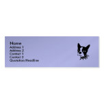 tarjeta del perfil del perro de perrito tarjetas de visita