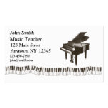 Tarjeta del perfil del piano plantillas de tarjetas personales