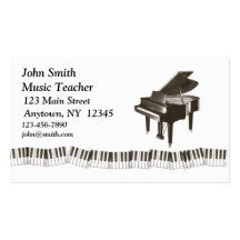 Tarjeta del perfil del piano plantillas de tarjetas personales