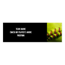 Tarjeta del perfil del softball de Fastpitch Tarjeta De Negocio