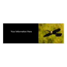 tarjeta del perfil o de visita, anhinga plantilla de tarjeta personal