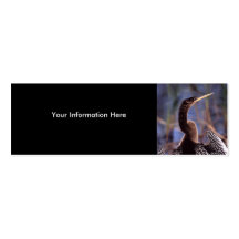 tarjeta del perfil o de visita, anhinga plantillas de tarjeta de negocio