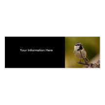 tarjeta del perfil o de visita, chickadee plantilla de tarjeta personal