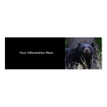 tarjeta del perfil o de visita, oso negro tarjetas de visita