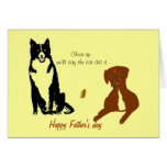 Tarjeta del perro del día de padre, divertida