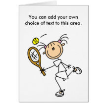 Tarjeta del personalizable del jugador de tenis de