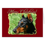 Tarjeta del Pinscher del Doberman de las Felices N