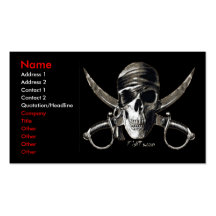 Tarjeta del pirata tarjeta de visita
