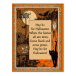 Tarjeta del poema de Halloween con el texto adapta Tarjetas Postales