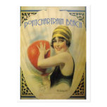Tarjeta del poster de la playa de Pontchartrain Postales