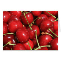 Tarjeta del primer de las cerezas