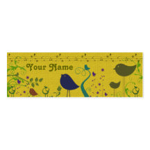 Tarjeta del recinto del regalo de los pájaros plantilla de tarjeta de visita
