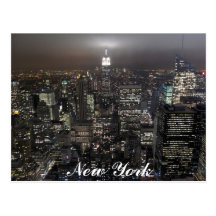 Tarjeta del recuerdo de Nueva York del paisaje urb