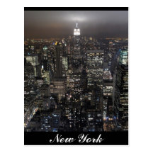 Tarjeta del recuerdo de Nueva York del paisaje urb
