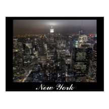 Tarjeta del recuerdo de Nueva York del paisaje urb