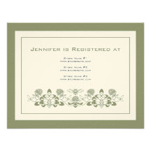 Tarjeta del registro de la abeja de la flora invitacion personal 