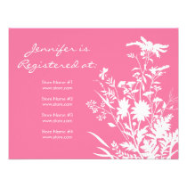 Tarjeta del registro del Wildflower - 4,25" x 5,5" invitaciones