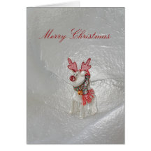Tarjeta del reno del navidad