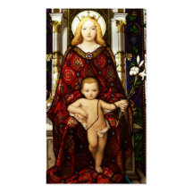 Tarjeta del rezo de la madre y del niño tarjetas personales