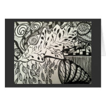 Tarjeta del roble de Zentangle