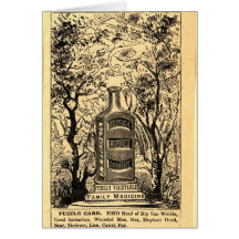 Tarjeta del rompecabezas del específico 1890