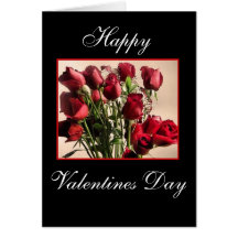 Tarjeta del rosa rojo del día de San Valentín