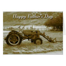 Tarjeta del tractor del día de padre