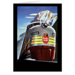 Tarjeta del tren del vintage