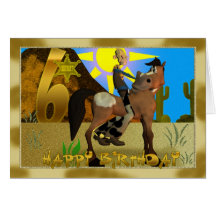Tarjeta del vaquero del feliz cumpleaños