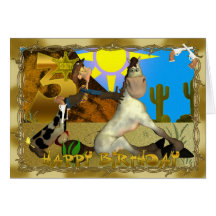 Tarjeta del vaquero del feliz cumpleaños