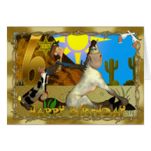 Tarjeta del vaquero del feliz cumpleaños