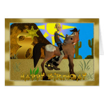 Tarjeta del vaquero del feliz cumpleaños