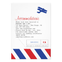 Tarjeta del viaje del correo aéreo y del parte mov invitaciones personalizada