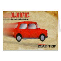 Tarjeta del viaje por carretera