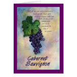 Tarjeta del vino de Cabernet-Sauvignon