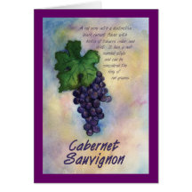Tarjeta del vino de Cabernet-Sauvignon