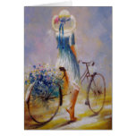 Tarjeta del vintage de la bicicleta