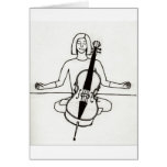 Tarjeta del violoncelista del zen