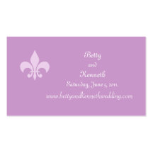 Tarjeta del Web site de Fleur de Lise Wedding en l Plantillas De Tarjetas Personales