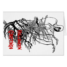 Tarjeta del Wraith de Halloween