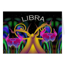 Tarjeta del zodiaco del libra
